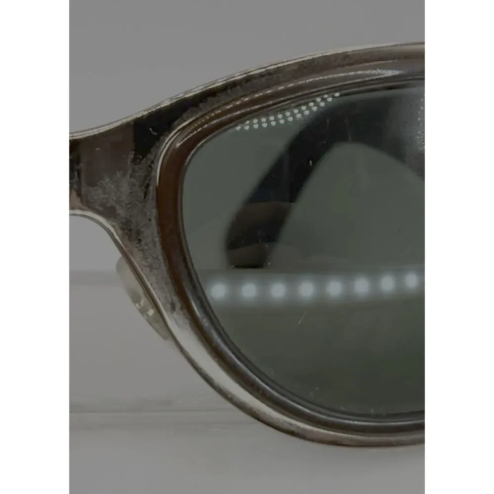 DKNY Westwood K01013 Sunglasses Brown Wrap Frame Green Lens Women’s Retro